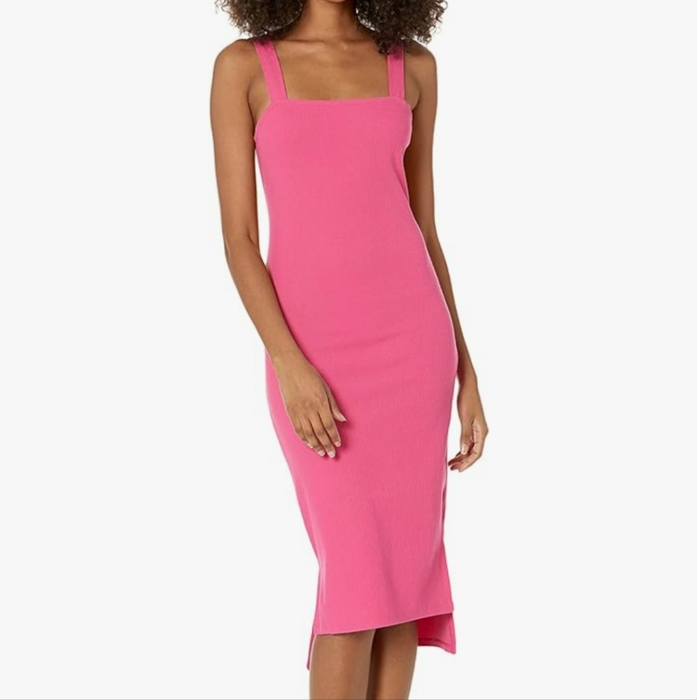 Chic Pink Midi Dress